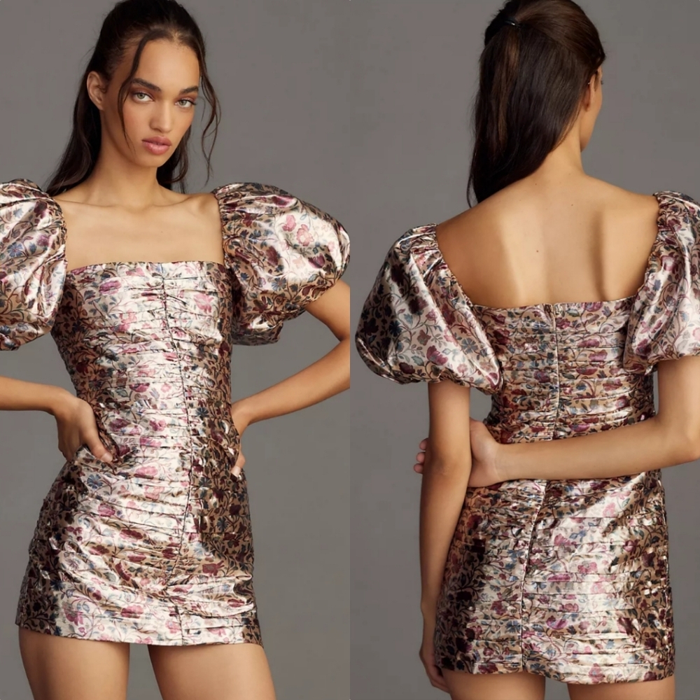 RHODE Suzette Cream Vichy Rose Mini Dress - Picture 12 of 16